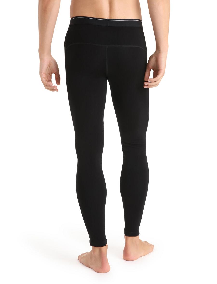 Icebreaker 15.5 Merino Thermal Férfi Leggings Fekete | HU 1124PJJQ